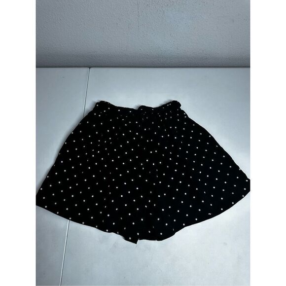 Suzy Shien Women’s Elastic Waist Polka Dot Belted Shorts Size XS Black White - Picture 9 of 10